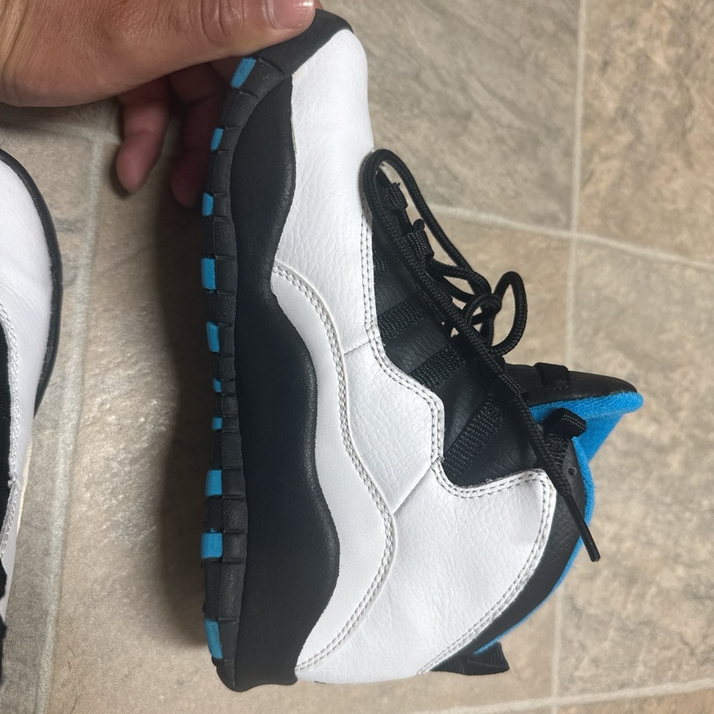 Jordan Kids Black, White, and Blue Sneakers